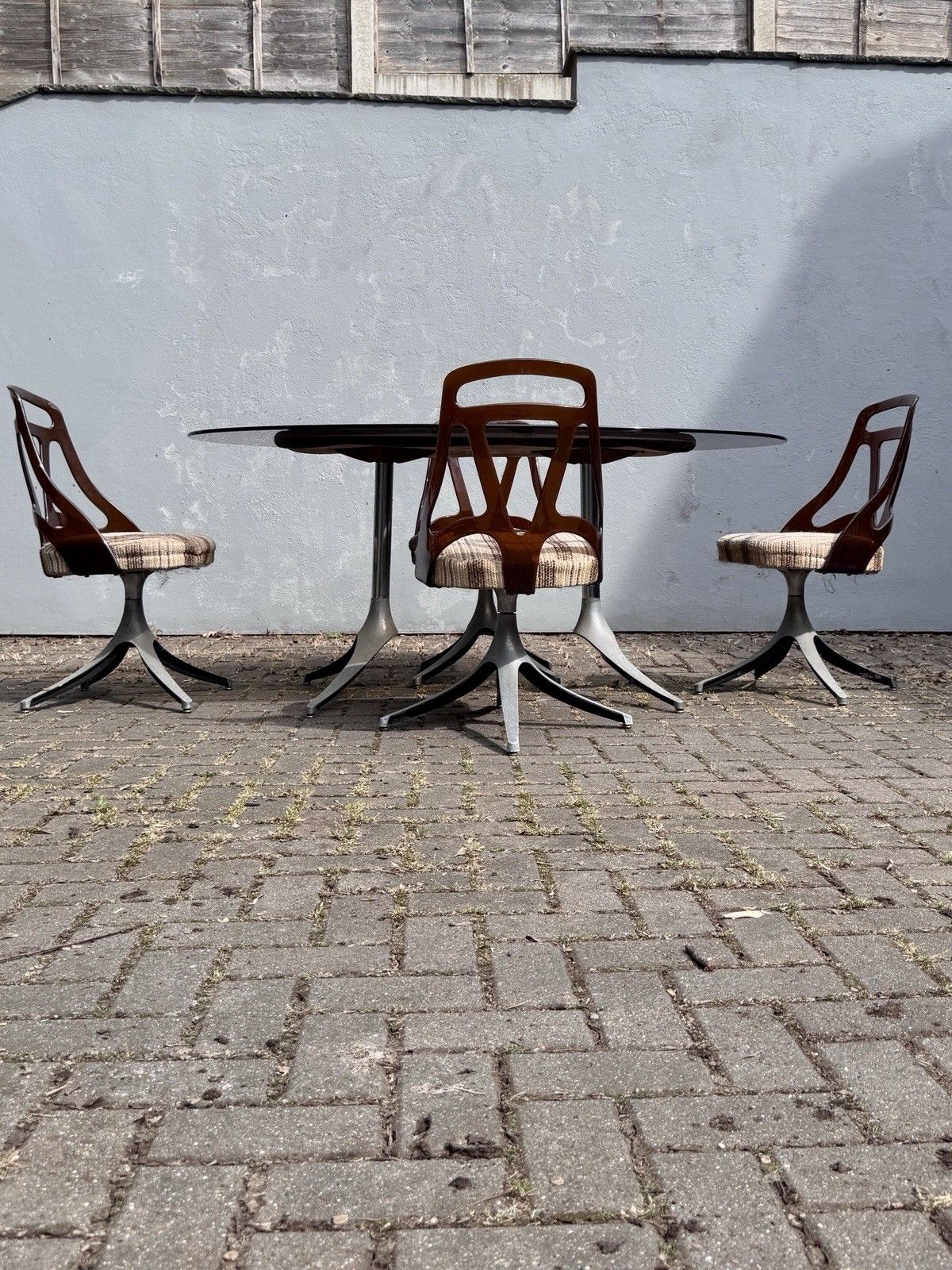 Chromcraft Grafton USA 1970s Glass Table & Chairs Restoration Project A/F photo vinterior