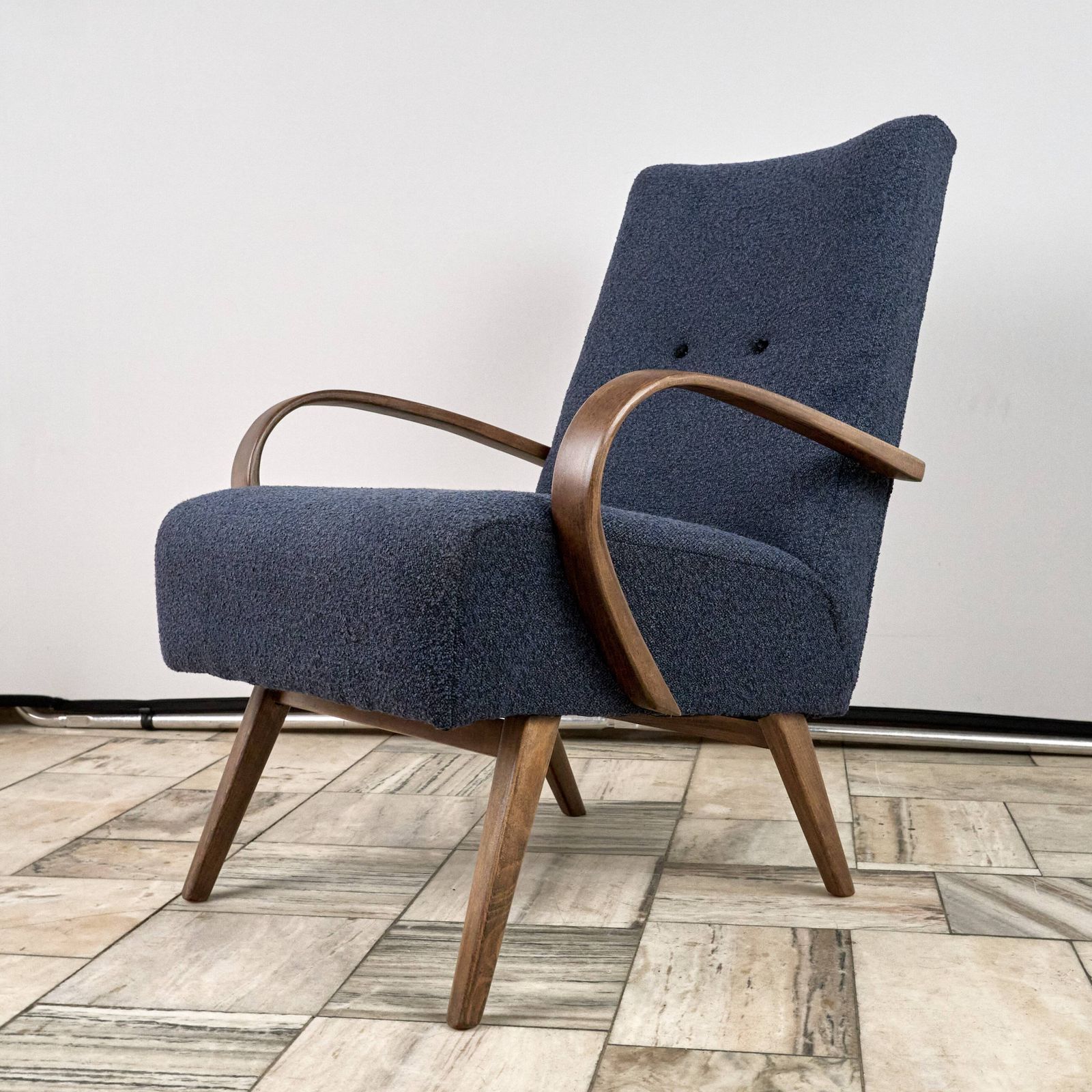 Vintage Armchair Designed By Jindrich Halabala, 1950s, Czechoslovakia photo buy