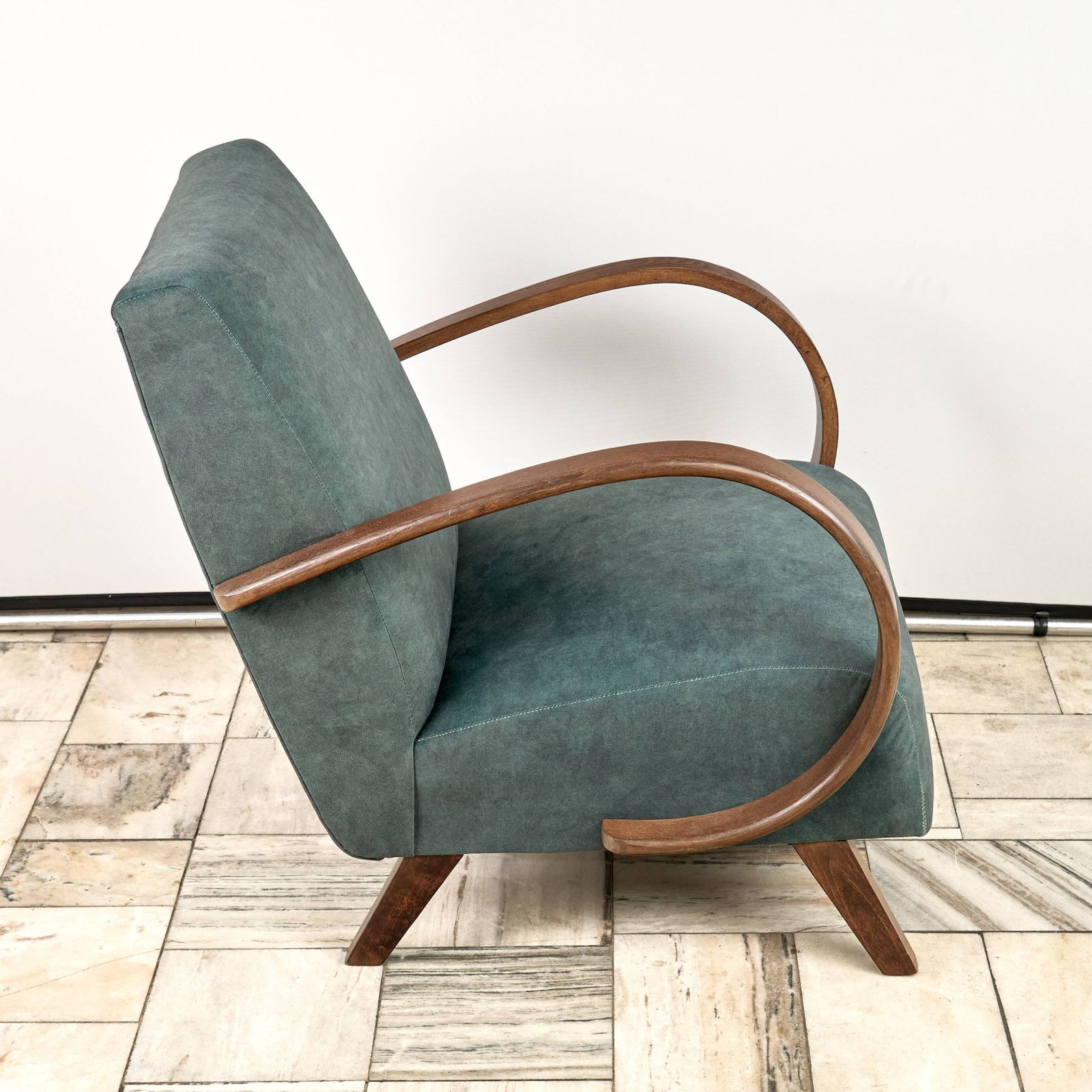 Furniture H 410 Type C Armchair Designed By Jindrich Halabala 1940s Czechoslovakia photo