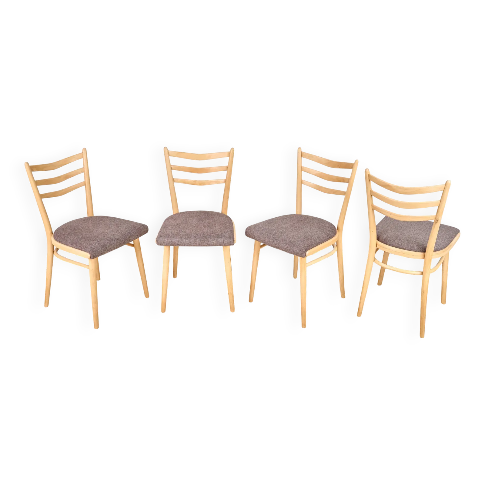Set Of 4 Wooden Chairs Jitona 1960s Czechoslovakia