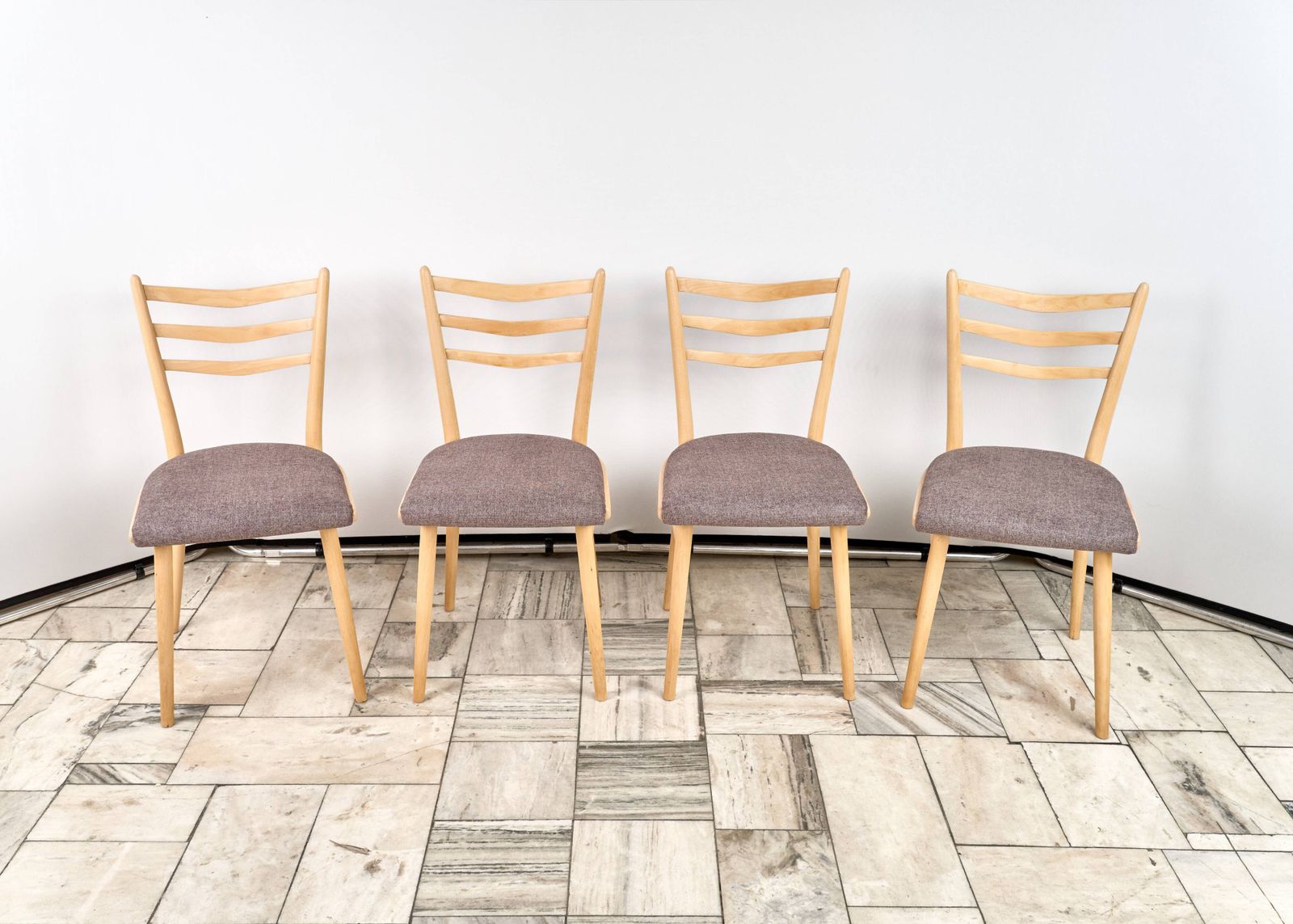 photo for sale Set Of 4 Wooden Chairs Jitona 1960s Czechoslovakia