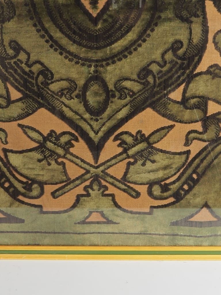 Authentic 19th Century Velvet Tapestry Featuring Coat Of Arms photo buy