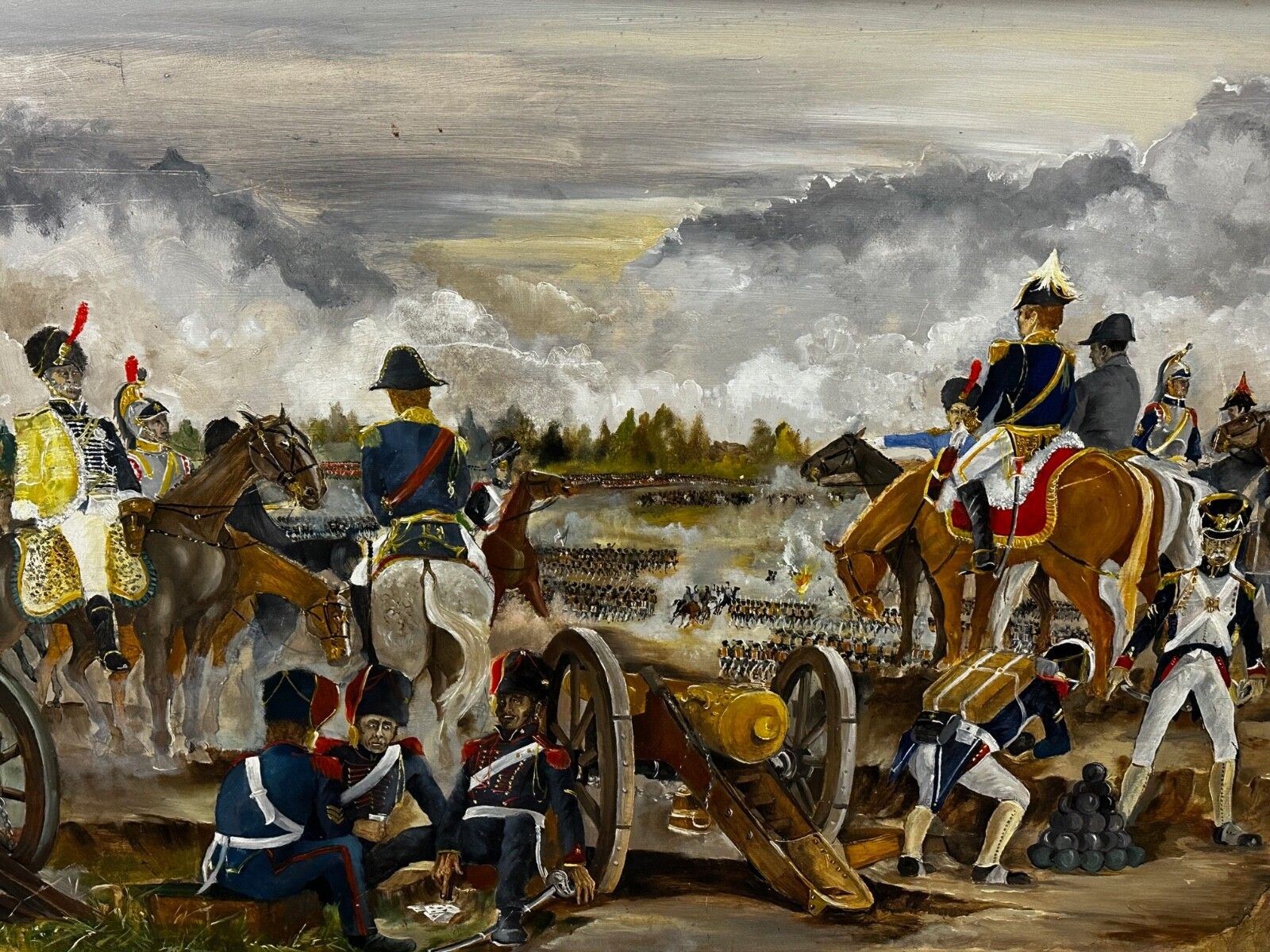 Groot olieverfchilderij Slag bij Waterloo photo furniture