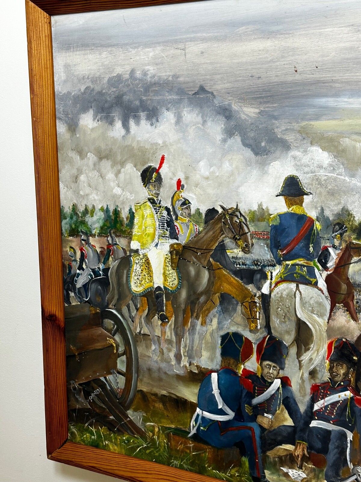 Groot olieverfchilderij Slag bij Waterloo photo Kunst