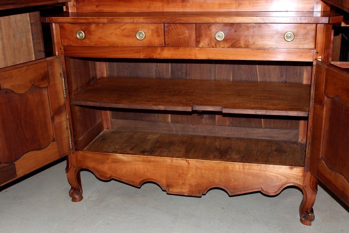 Buffet Two Body Louis XV Cherry Nineteenth photo vintage