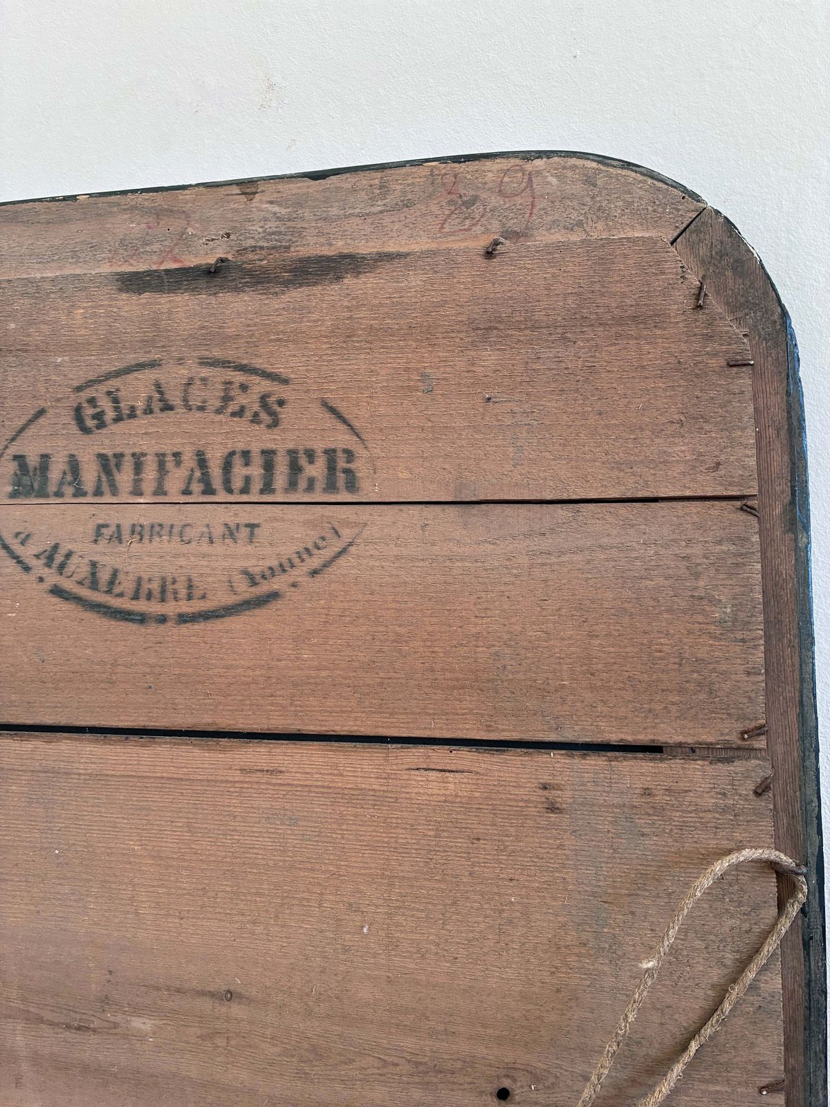 photo furniture Antieke Franse Louis Philippe Spiegel – Zwart en Goud, Eind 19e Eeuw