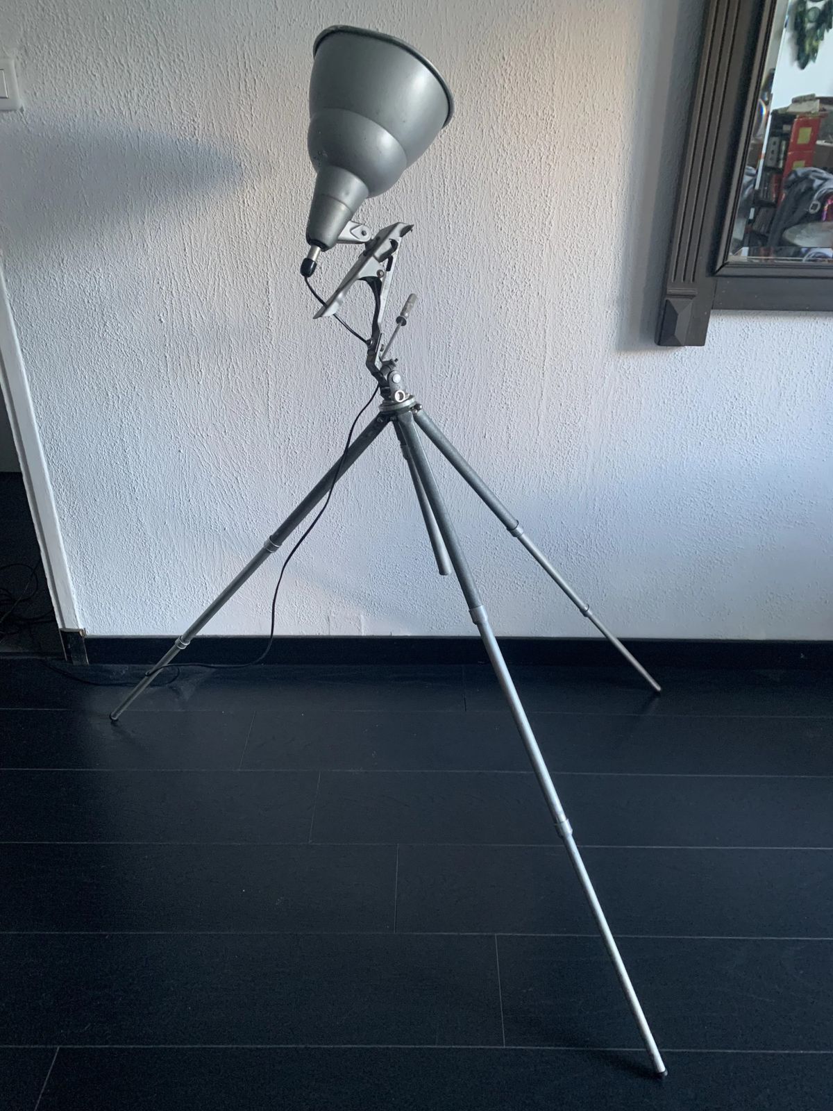 Vintage 1950s Lita Industrial Photo Studio Spotlight Floor Lamp   130 Cm photo Lighting