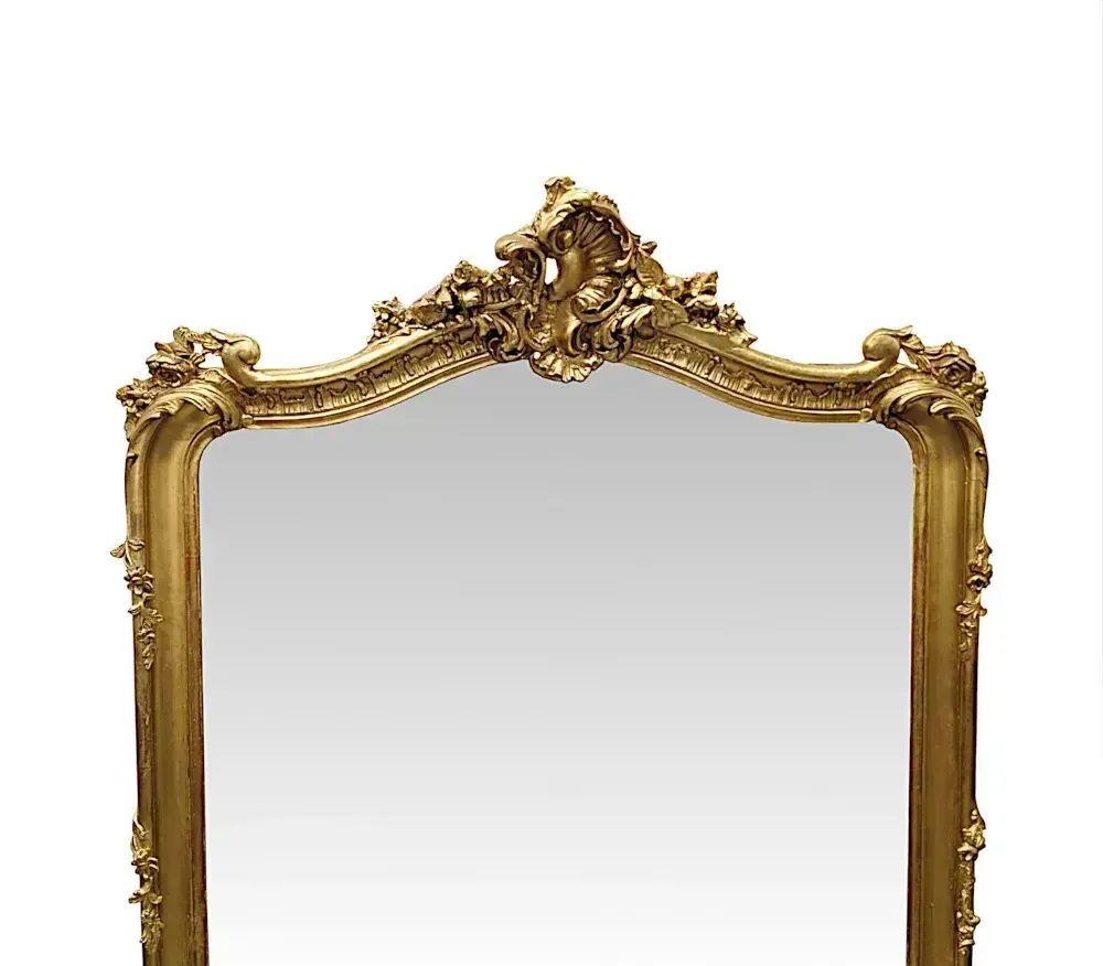 A Stunning 19th Century Giltwood Hall Or Overmantel Mirror photo furniture