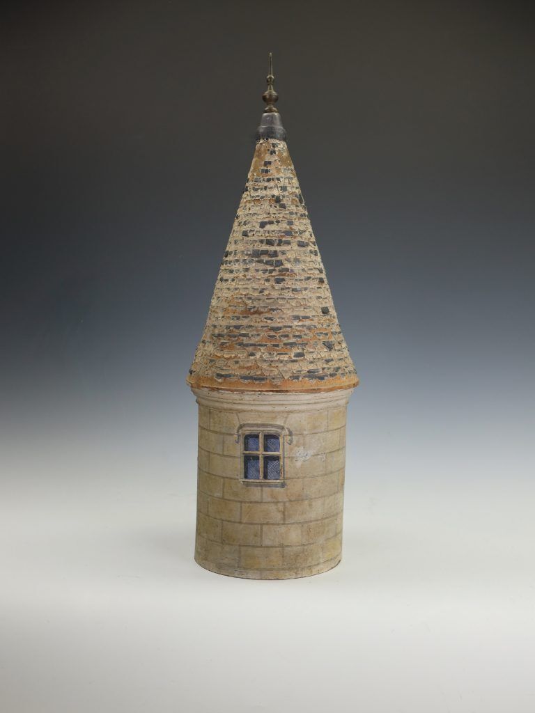 Antique 19th Century French Architectural Model Of A Château Turret | Large Scale Grand Tour Folk Art Spire, C.1860 photo furniture