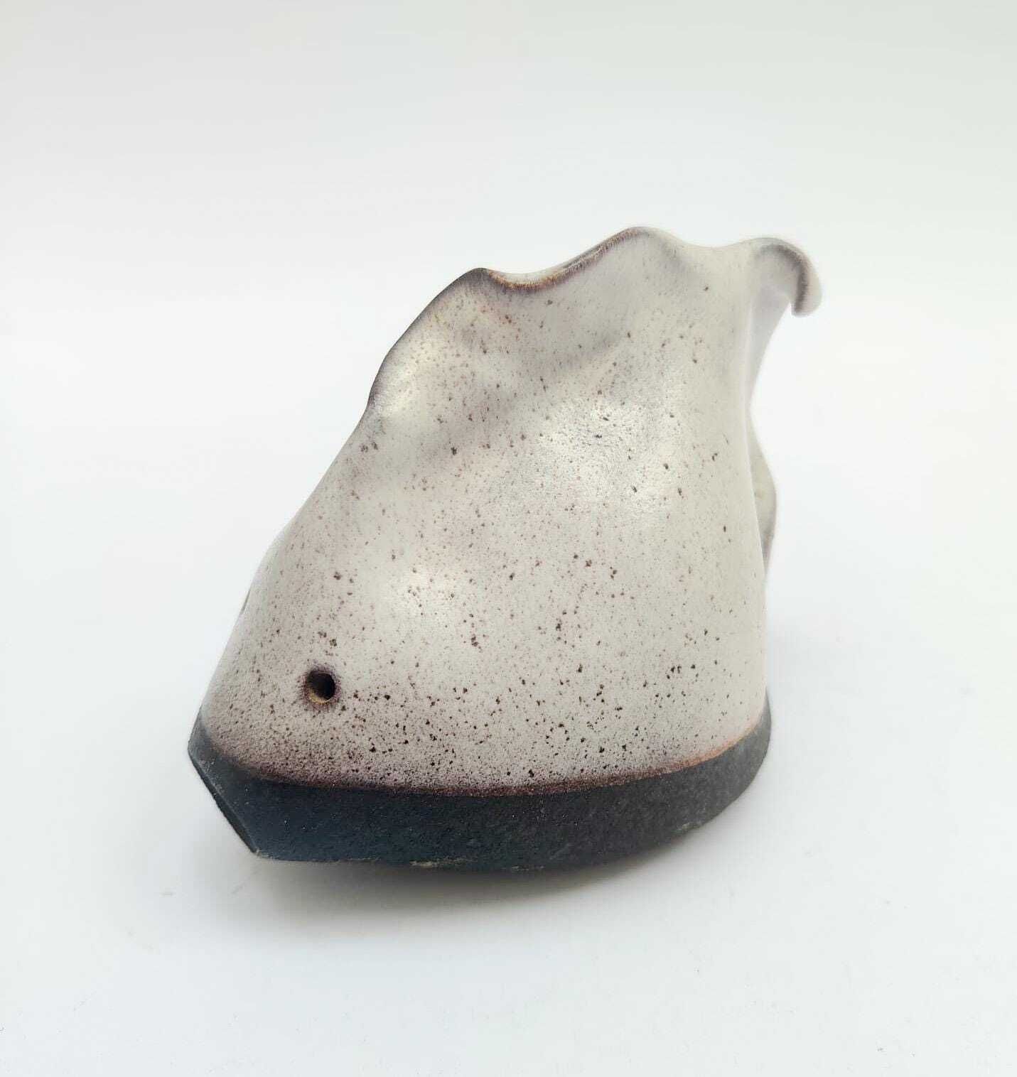 Ceramic Sculpture In The Shape Of A Fish, Designed By Alessio Tasca, Vintage Space Age, 1970s photo Art