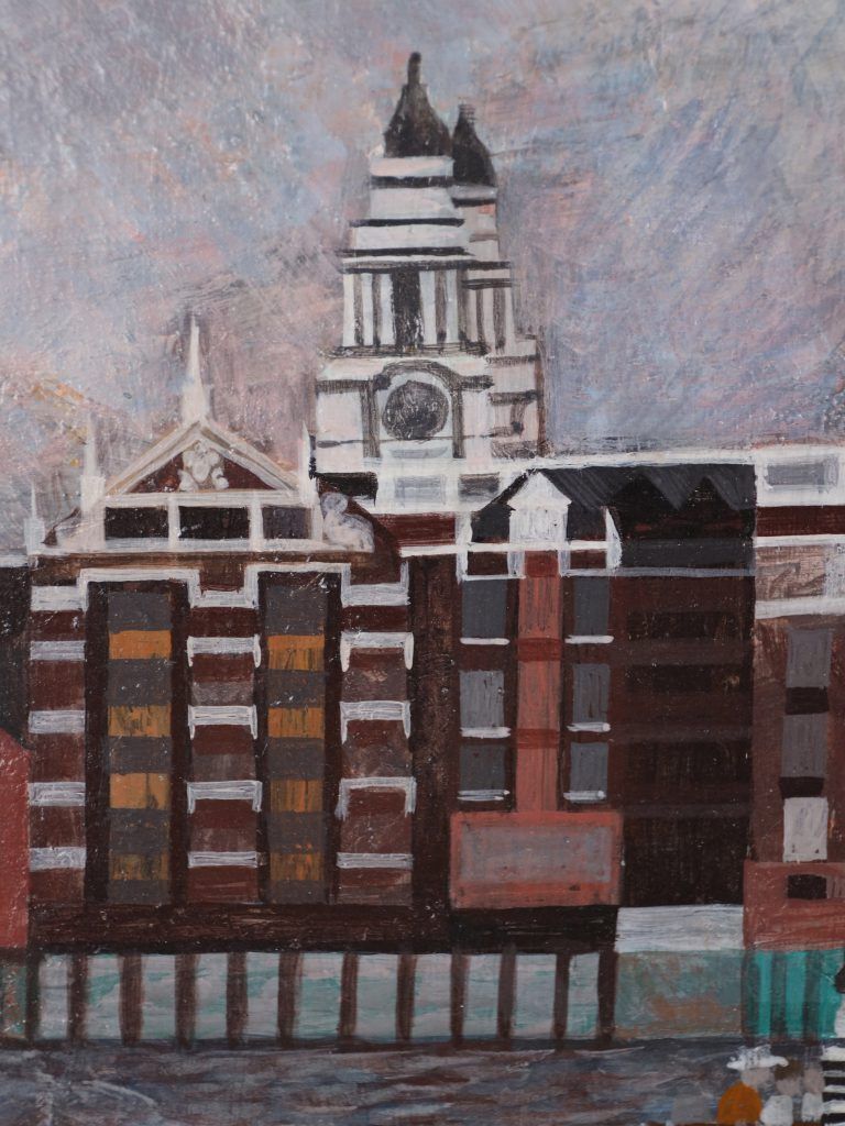 Alfred Daniels Rba Rws Oil Painting ‘St. Paul's Across The Thames’ London View, 1969 photo vinterior