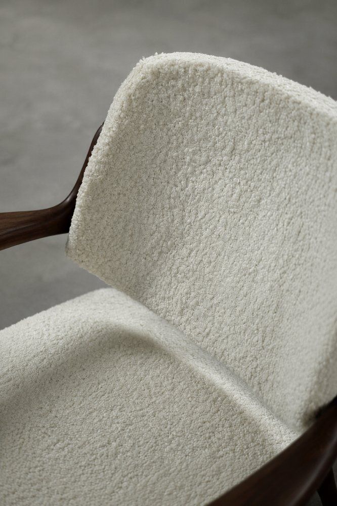 photo vinterior Fauteuil scandinave vintage en teck blanc, par Inge Andersson pour Bröderna Anderssons, années 1960