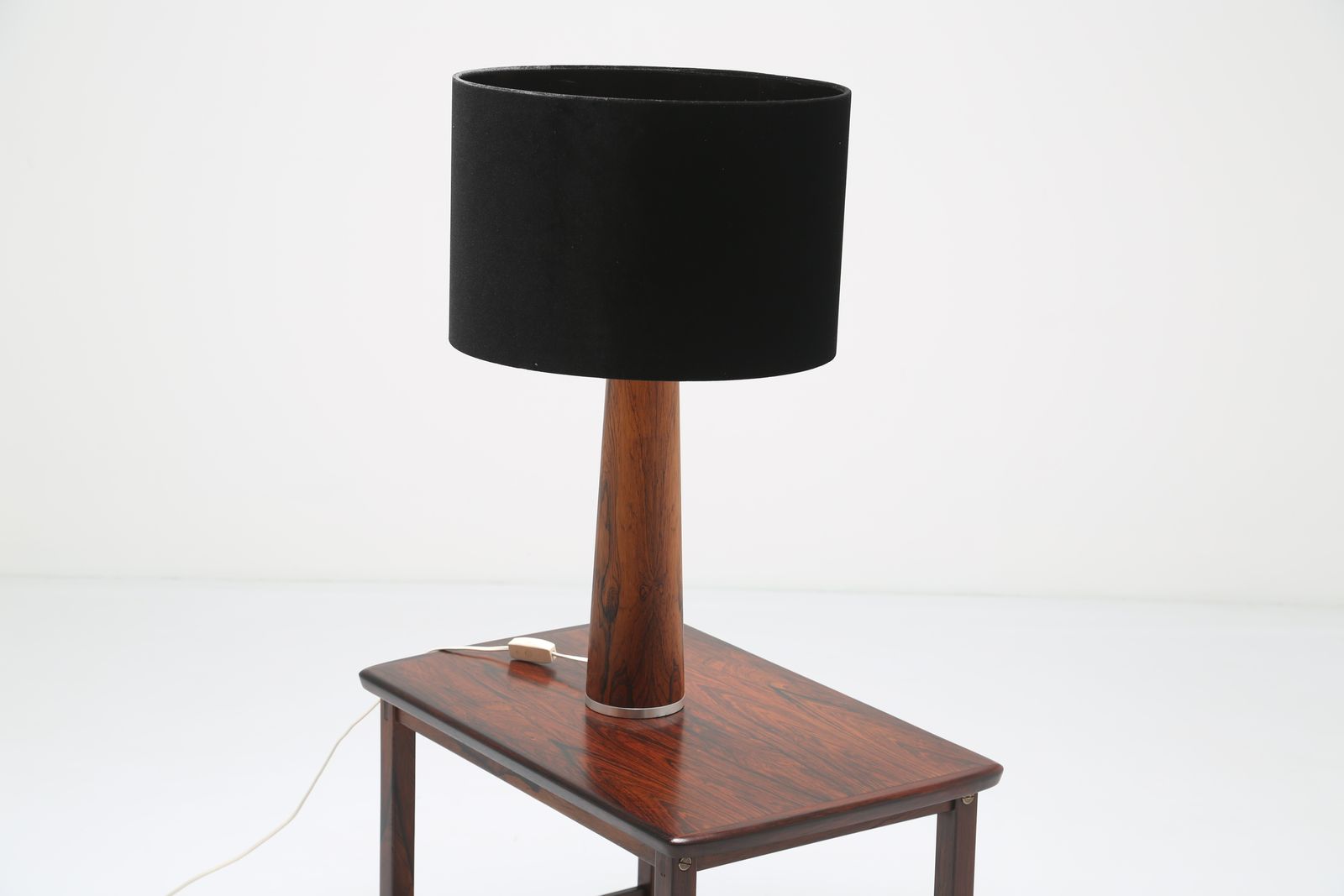Mid Century Modern Sculptural Tapered Brazilian Rosewood Table Lamp, Denmark, 1960s. photo buy