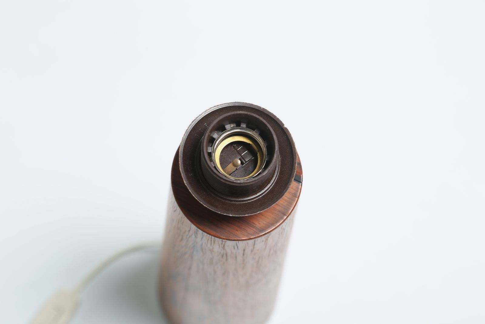 Mid Century Modern Sculptural Tapered Brazilian Rosewood Table Lamp, Denmark, 1960s. photo furniture