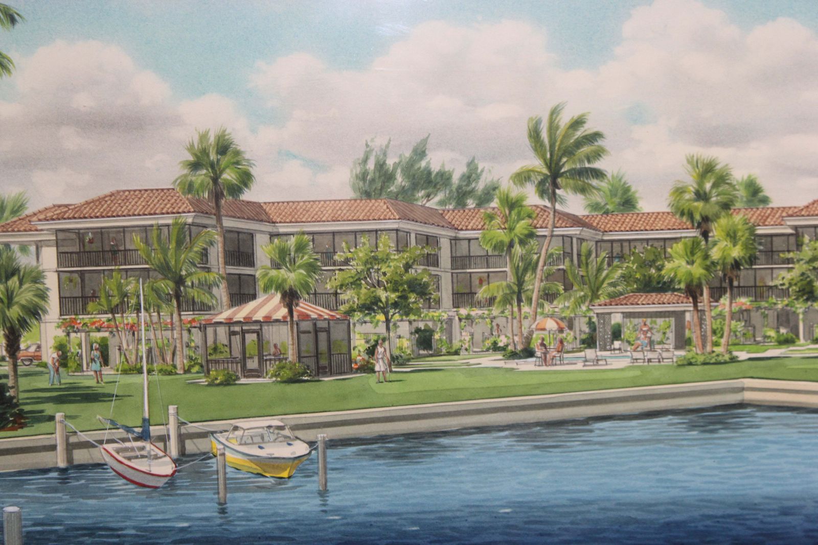 1970s Florida Architectural Renderings – Somerset At Moorings, Naples, Florida photo for sale