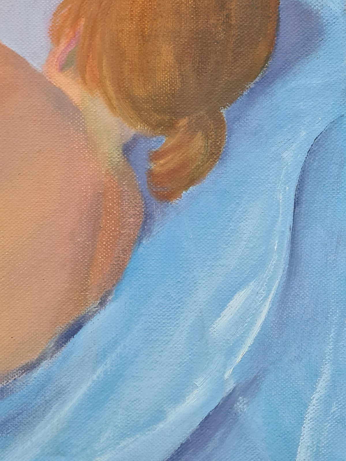 Surrealist Colourful Female Nude Painting, Oil On Canvas, After De Chirico photo vintage