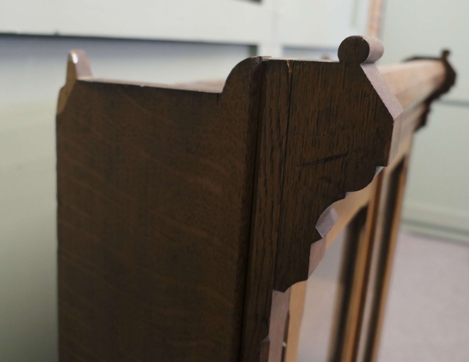 Arts And Crafts Wall Hanging Glazed Cupboard, Bookcase This Is A Very Useful Piece photo vinterior