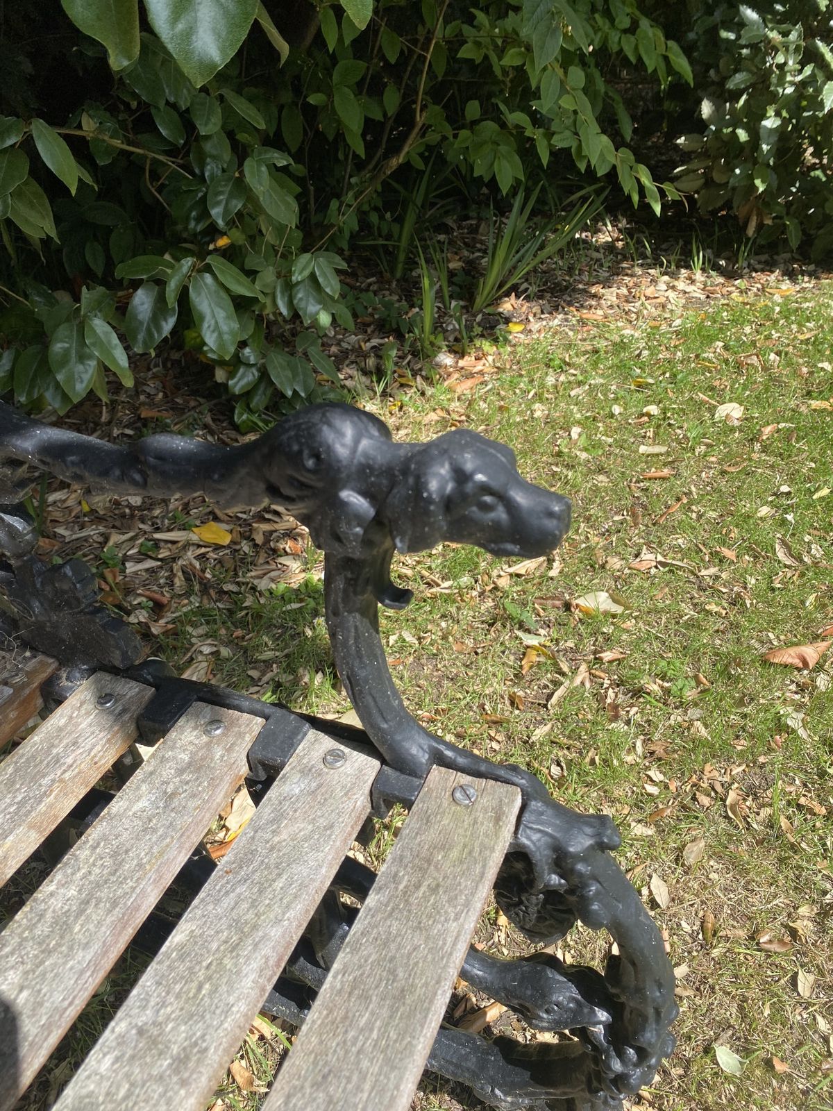 Cast Aluminum Copy Of Coalbrookdale Grapes And Serpent Bench photo Garden Furniture