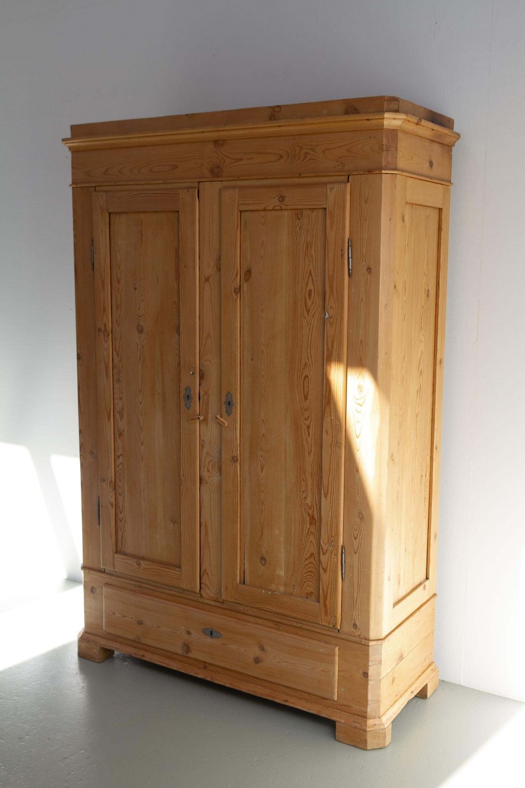 Antique Danish Farmhouse Pine Wardrobe, 1880s. photo 1426.0