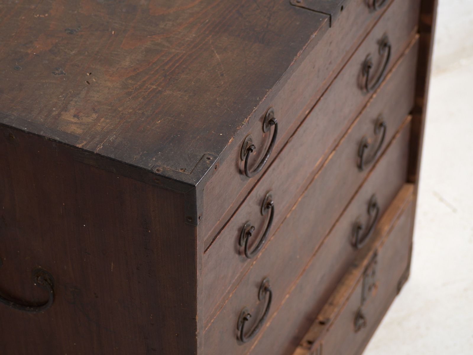 Antique Japanese Tansu With Drawers And Iron Hardware – Meiji Period, Japan, Circa 1900 photo for sale