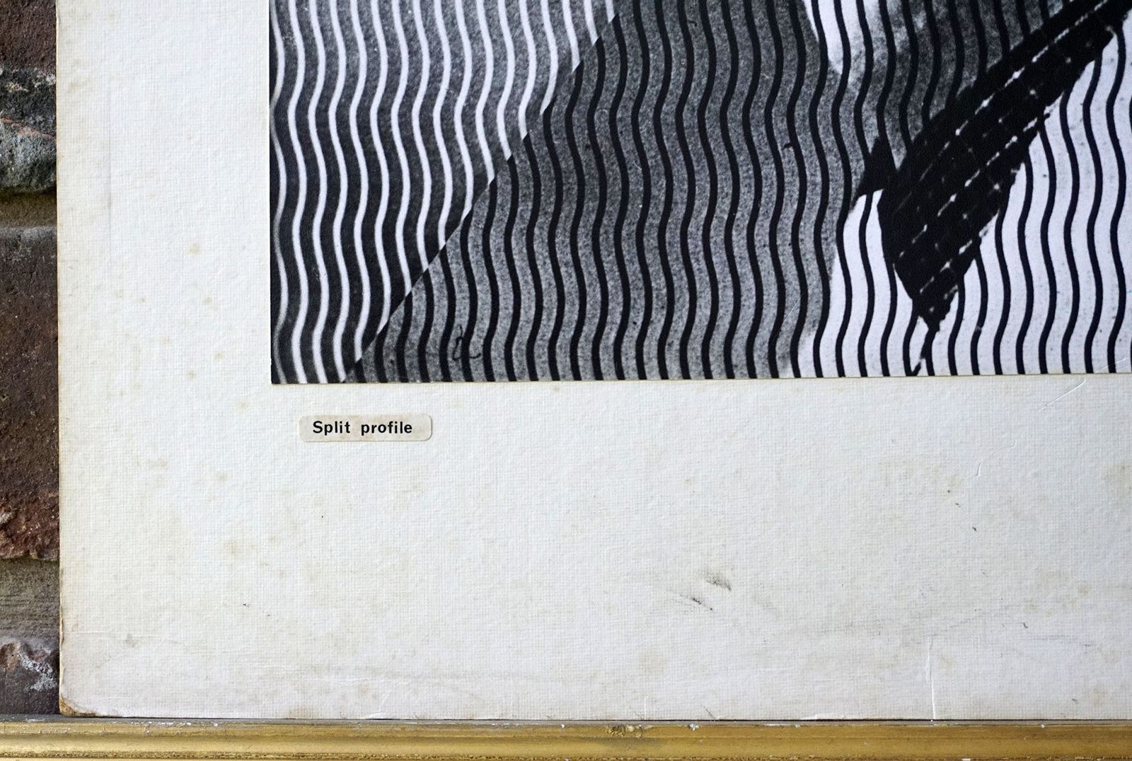1968 Large Black & White Photograph Op Art Portrait 'Split Profile' Signed & Dated Abstract Fine Art Print photo vintage