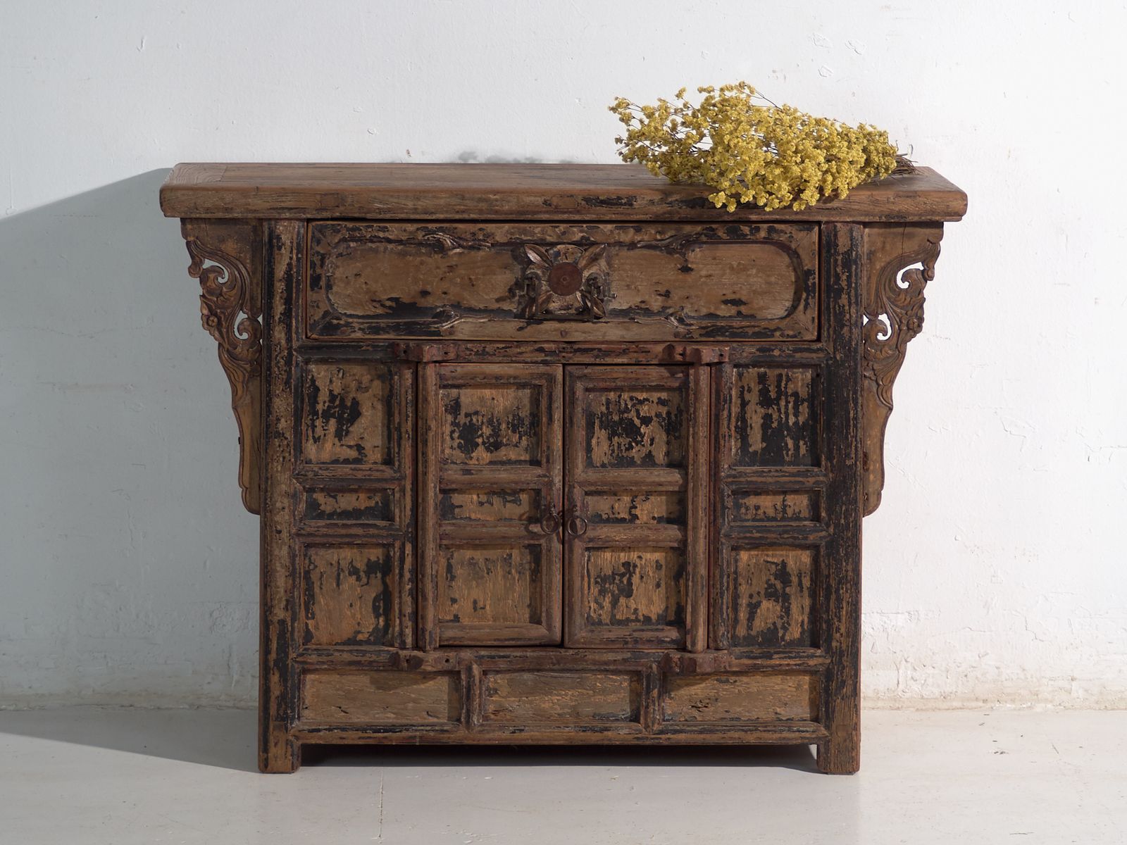 Furniture Antique Cabinet With Carved Panels – China, Circa 1900 photo