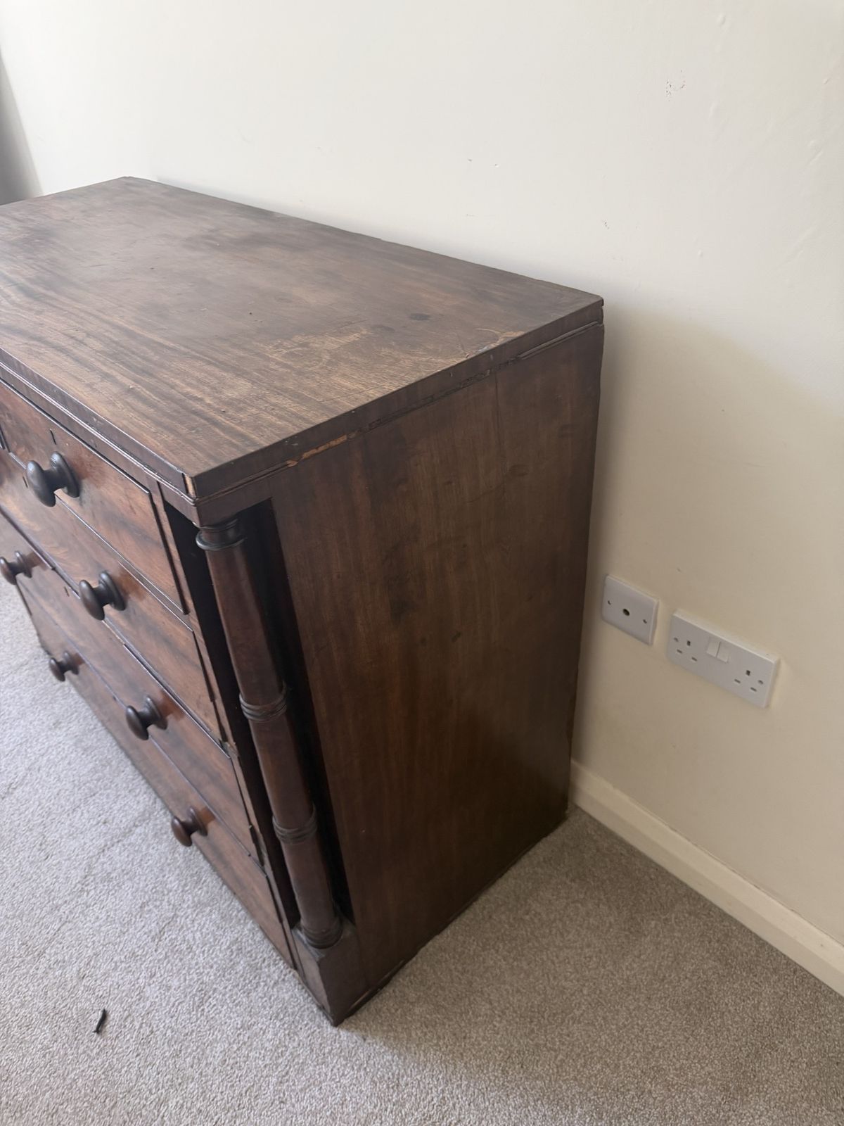 Early Victorian Mahogany Chest Of Drawers photo for sale