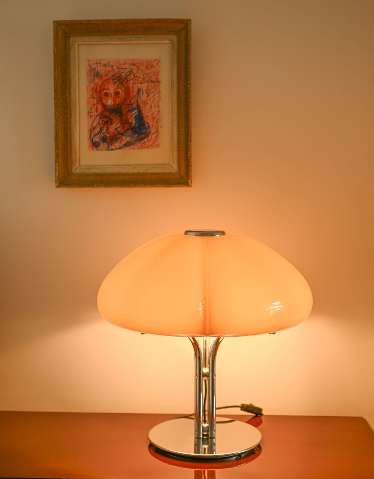 photo vinterior Harvey Guzzini Quadrifoglio' Table Lamp By Ufficio Progetti For Guzzini, 1970s