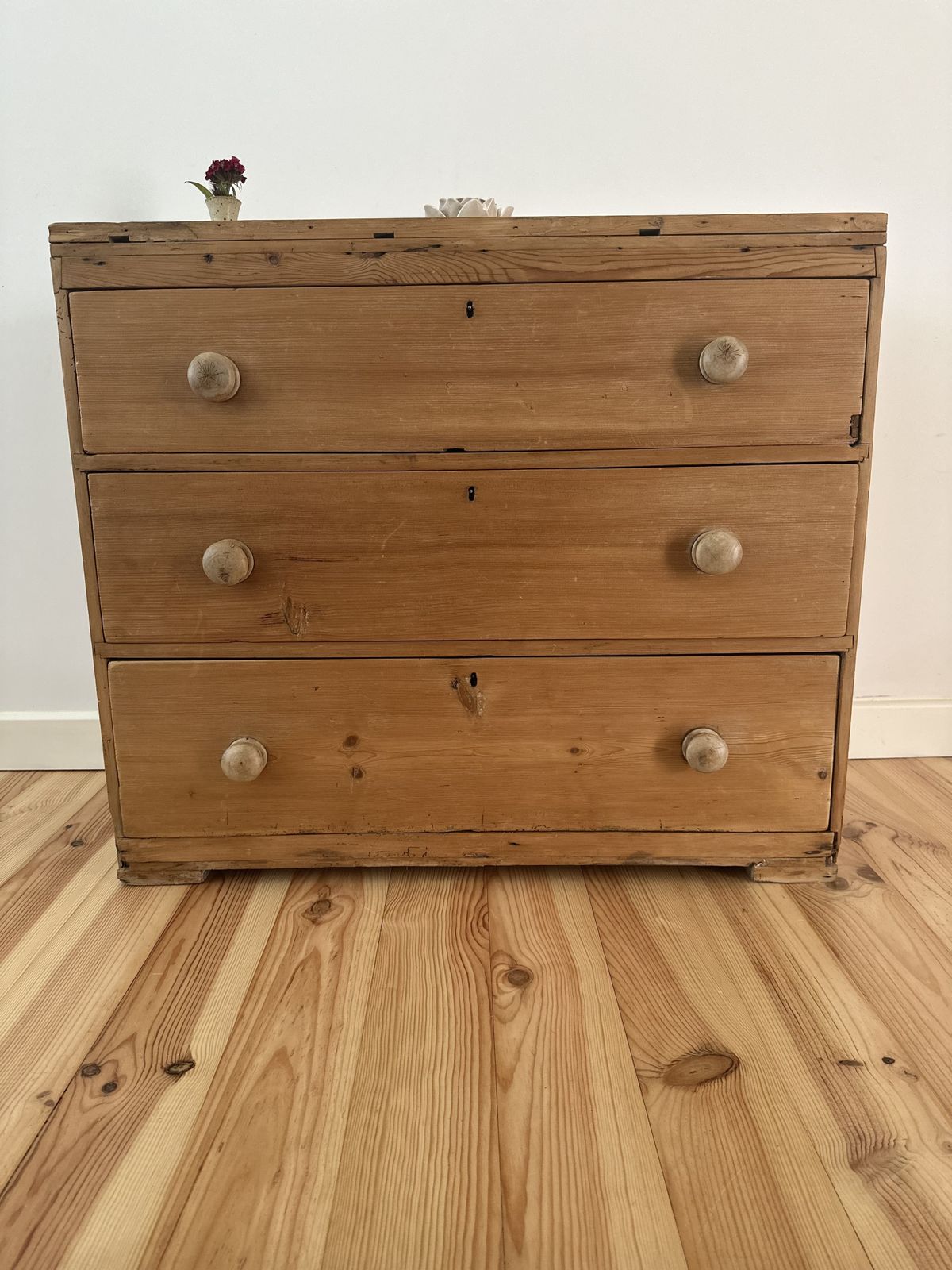 Antique Pine Chest Of Drawers Stripped Pine