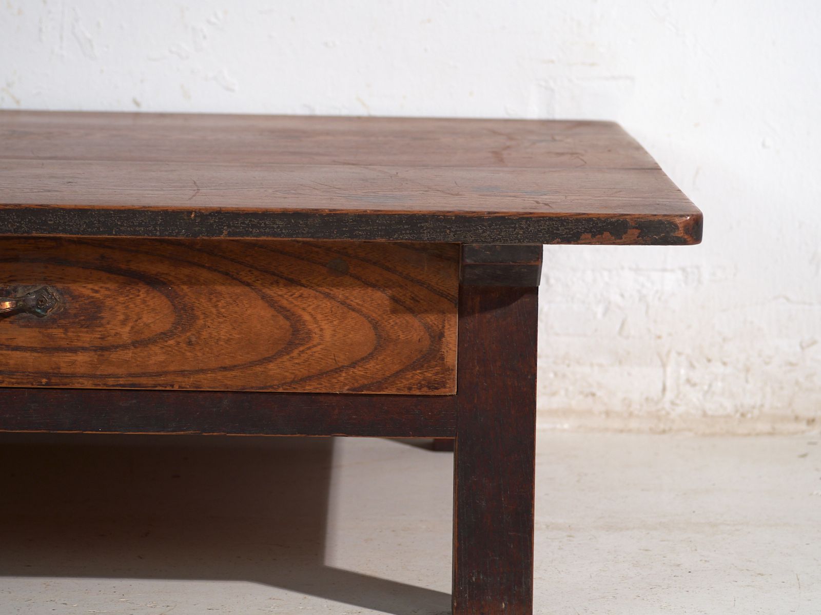 Antique Japanese Low Table With Pass Through Drawer In Keyaki – Japan, Circa 1920 photo buy