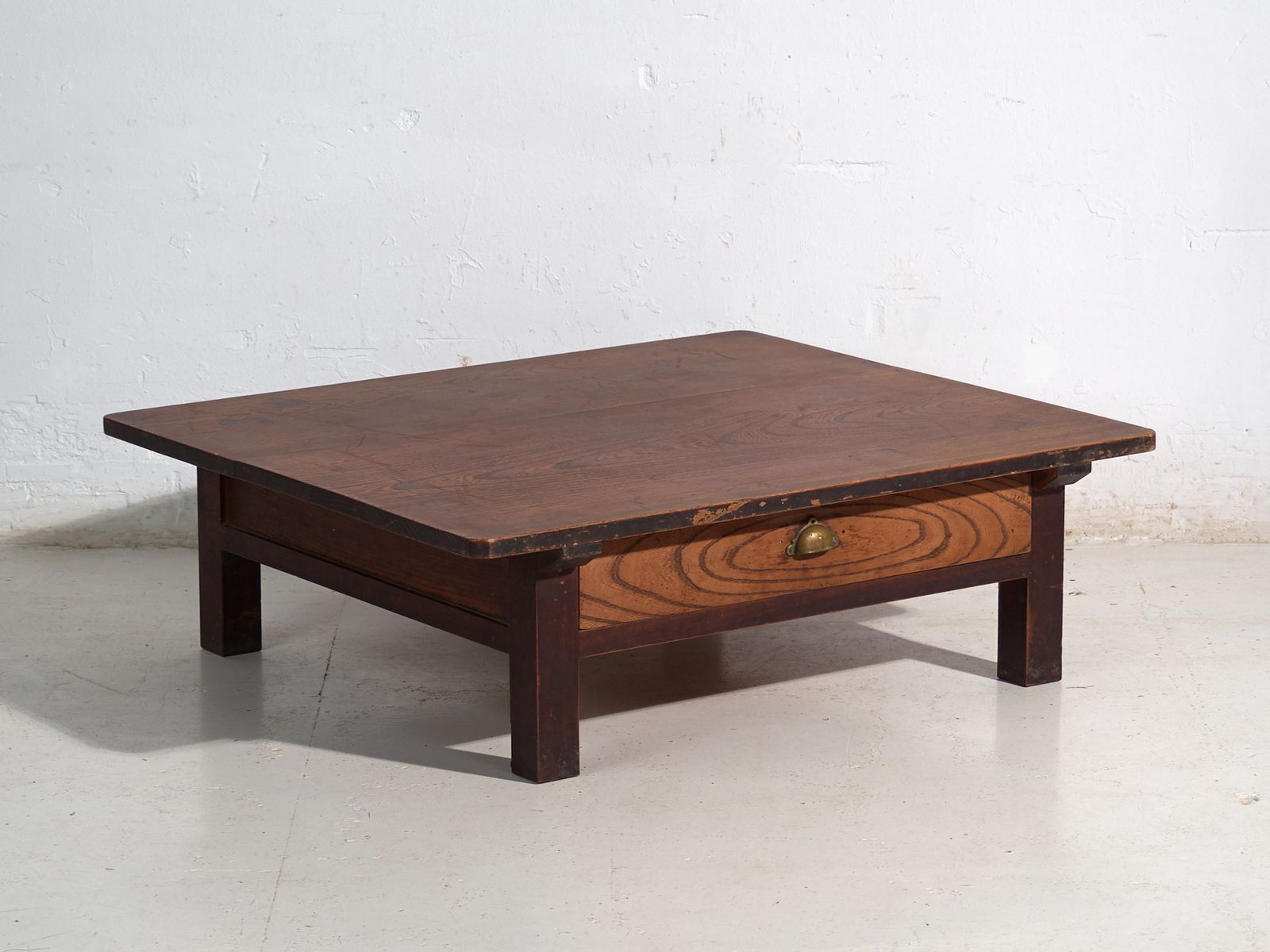 787.0 Antique Japanese Low Table With Pass Through Drawer In Keyaki – Japan, Circa 1920 photo