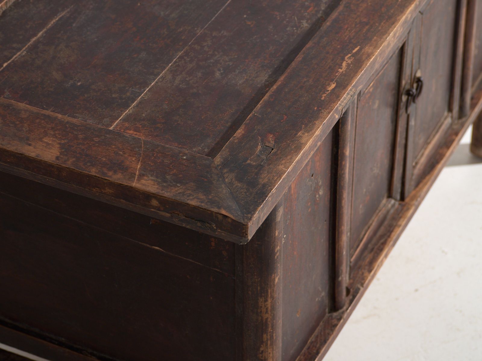 Antique Chinese Low Altar Cabinet With Two Doors And Dark Patina – China, Circa 1900 photo Furniture
