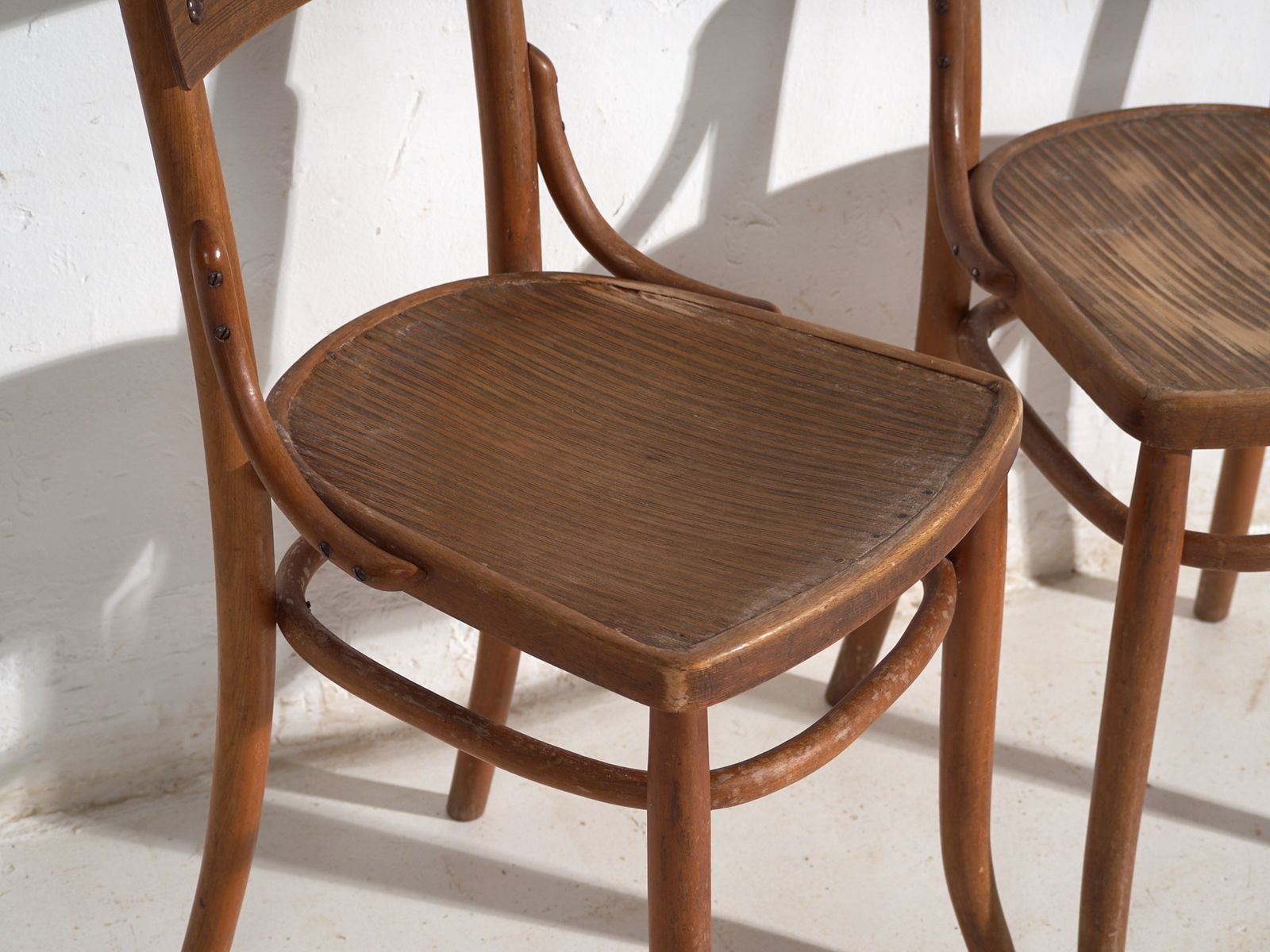 Pair Of Mundus Borlo Bentwood Chairs With Splat Back – Romania, Circa 1920 photo for sale