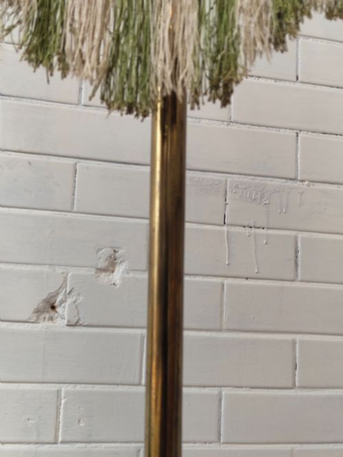 Antique Victorian Country House Velvet Needlework Fireside Brass Pole Screen photo 325.0