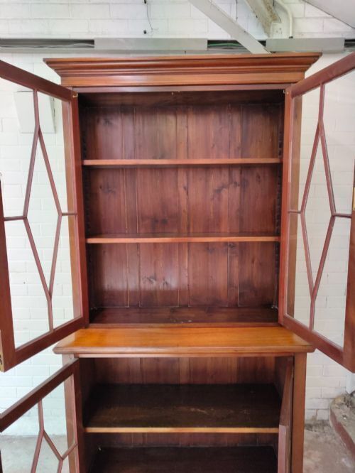 photo furniture Antique Victorian Mahogany Astragal Glazed Victorian Adjustable Bookcase