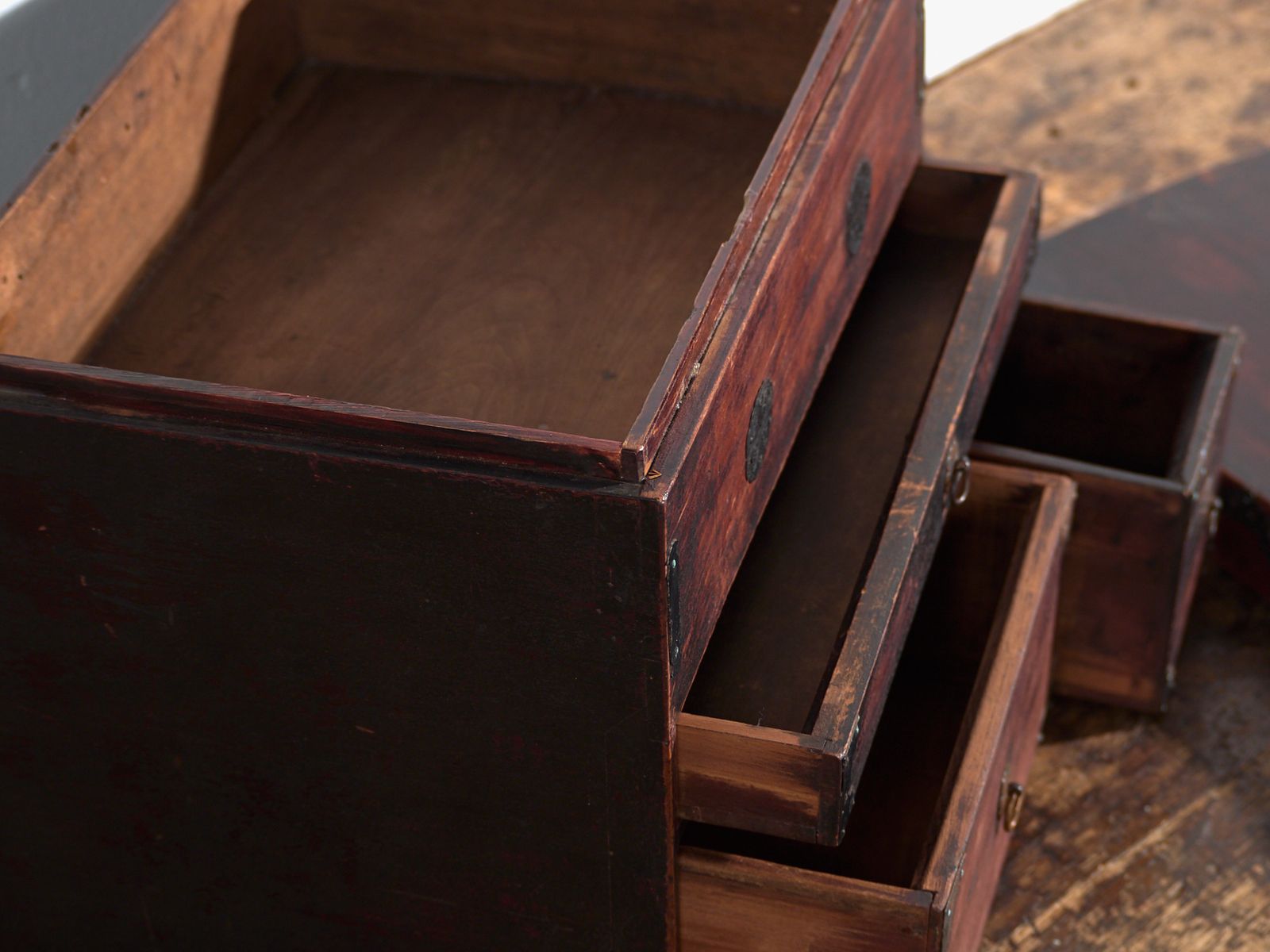 Antique Small Japanese Chest With Drawers And Compartments – Japan, Circa 1900 photo Furniture