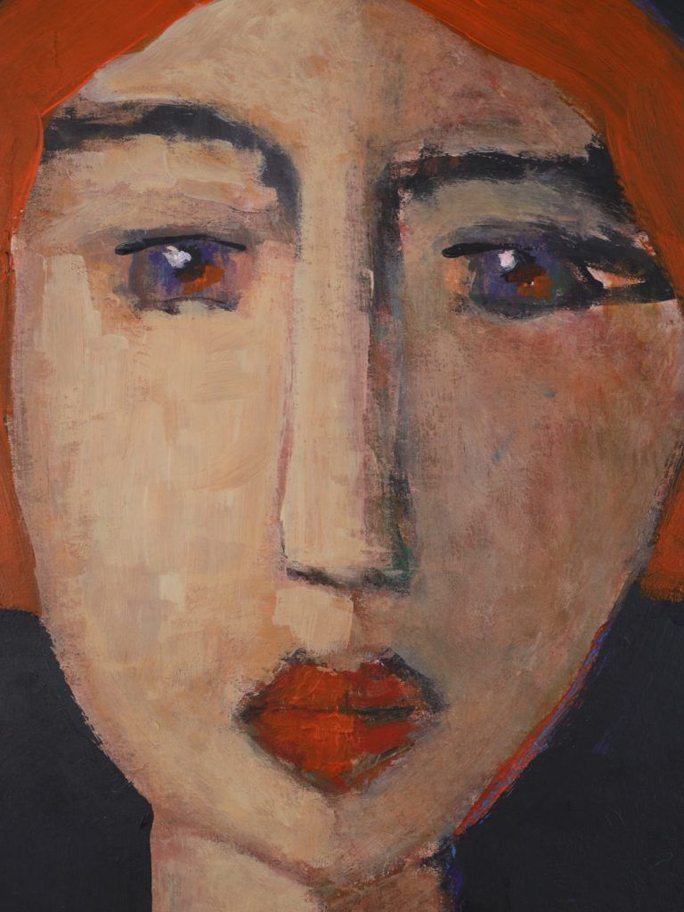 Harry Charles Tim Neo Expressionist Acrylic Painting ‘Alice’   Longhead Series, 2025 photo for sale