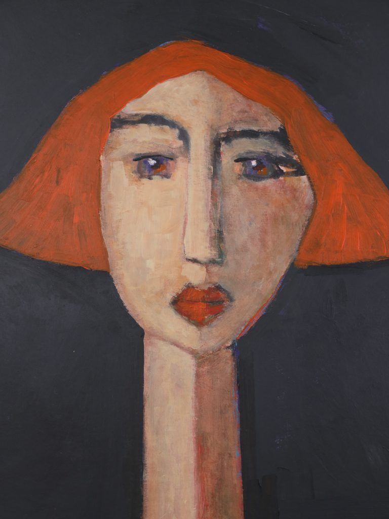 Harry Charles Tim Neo Expressionist Acrylic Painting ‘Alice’   Longhead Series, 2025 photo 3500.0