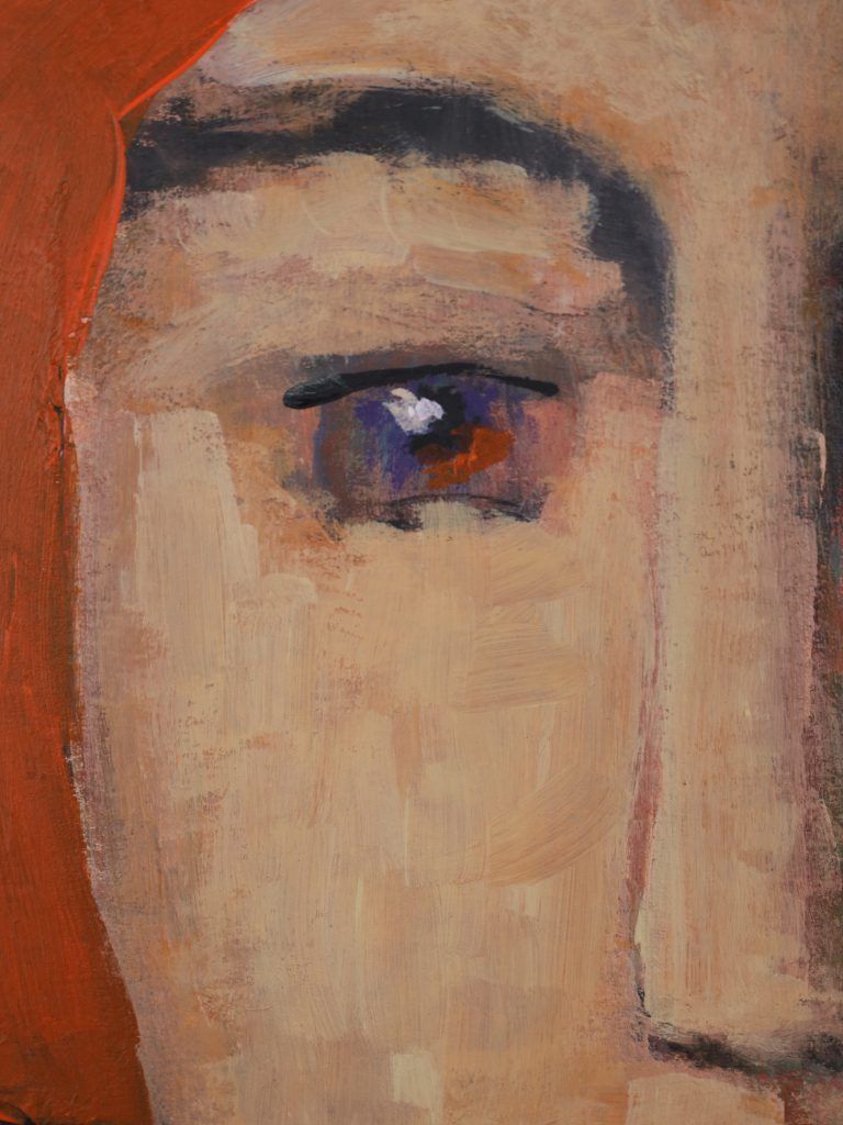 photo furniture Harry Charles Tim Neo Expressionist Acrylic Painting ‘Alice’   Longhead Series, 2025