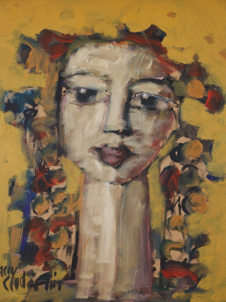 Harry Charles Tim Neo Expressionist Acrylic Painting ‘Harvest Boss’ – Longhead Series, 2026 photo for sale