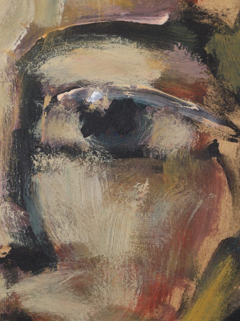 Harry Charles Tim Neo Expressionist Acrylic Painting ‘Harvest Boss’ – Longhead Series, 2026 photo vintage