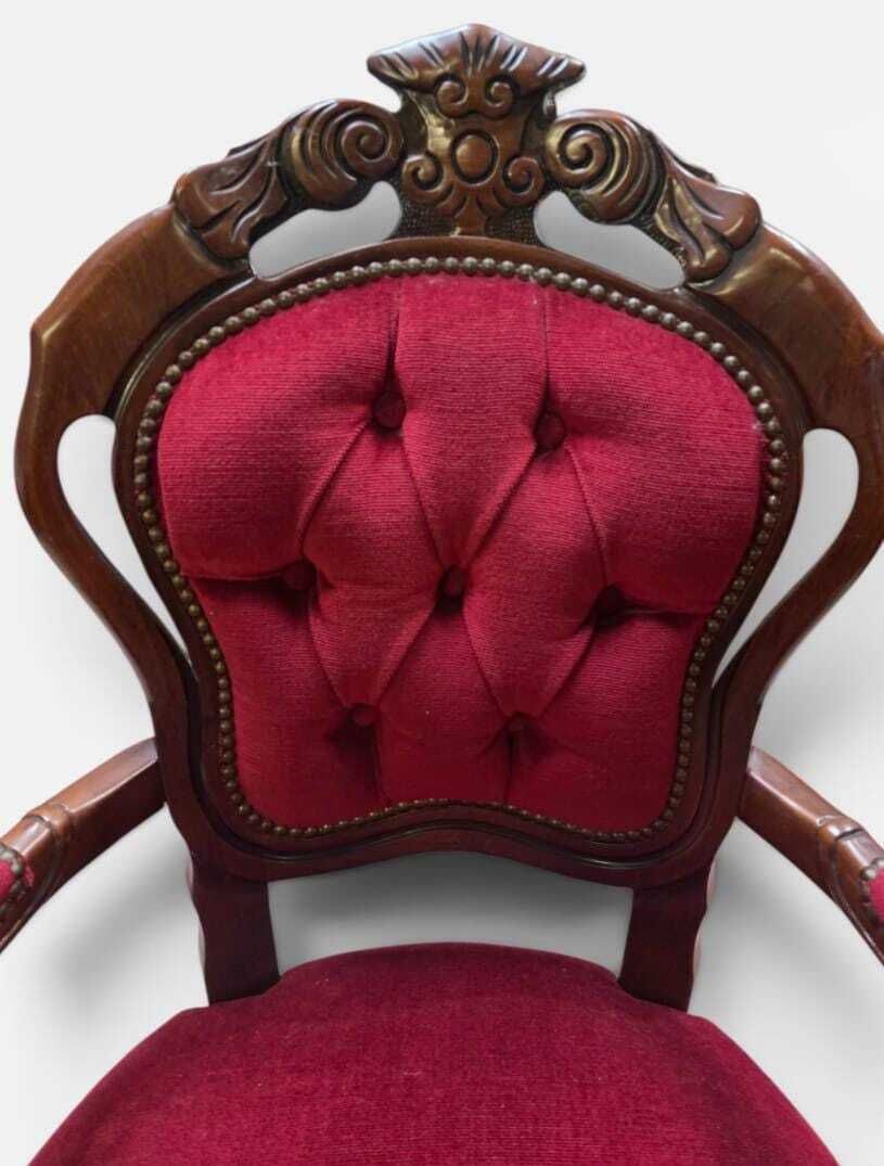 photo furniture Vintage Victorian Style Dining Chairs / Set Of 6 / Carver & Side Chairs / C1970