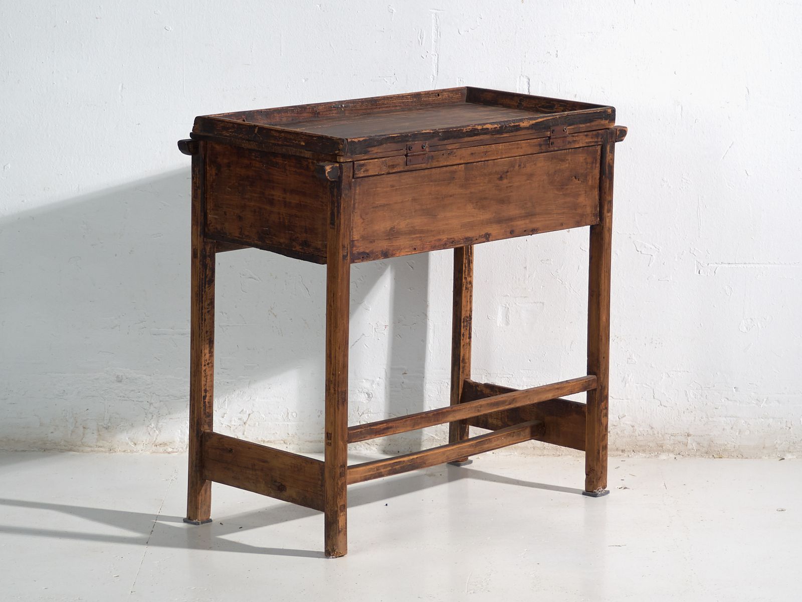 Antique Chinese Lift Top Desk In Pine – China, Circa 1930 photo vintage