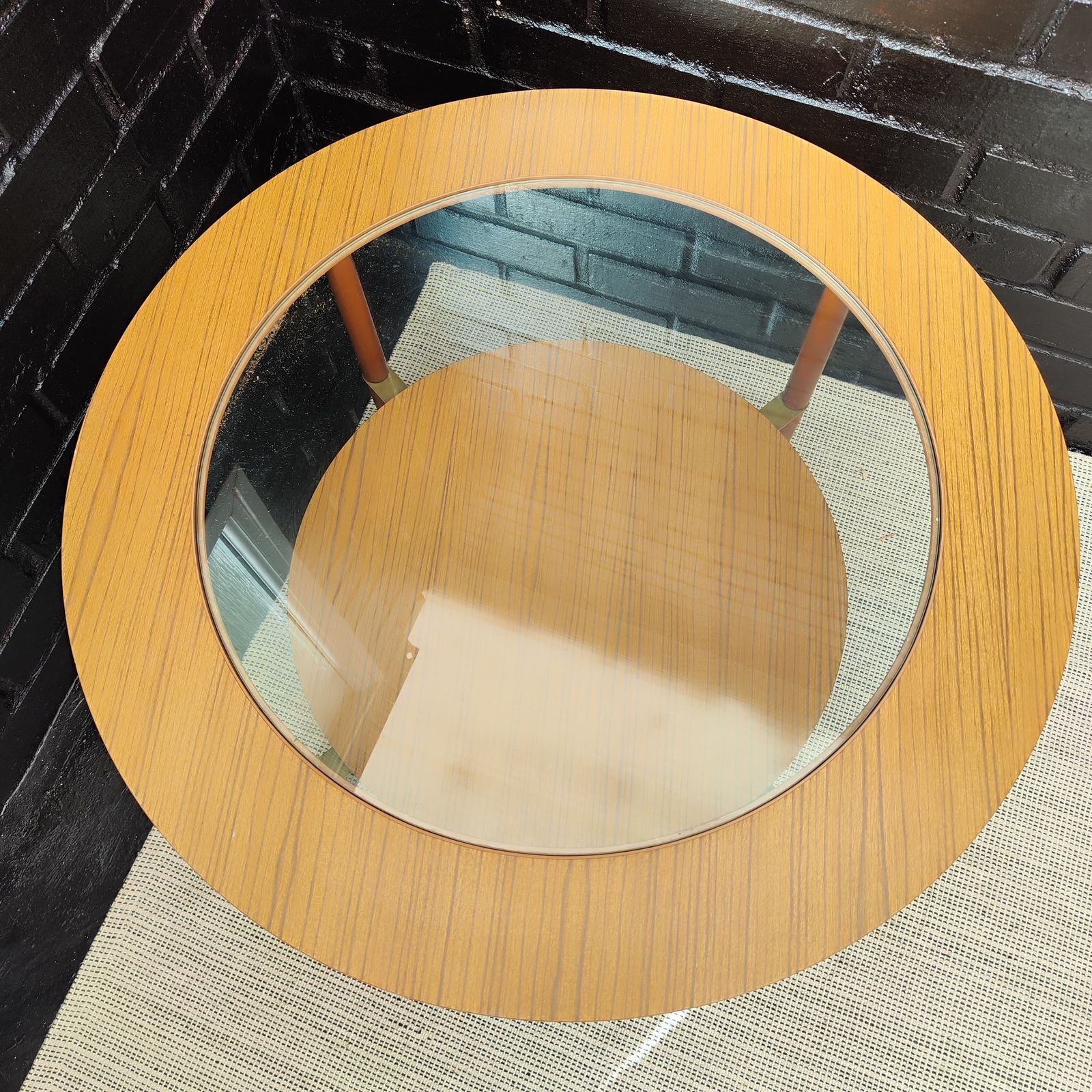 Mid Century Schreiber Coffee Table With Glass Inlay photo buy