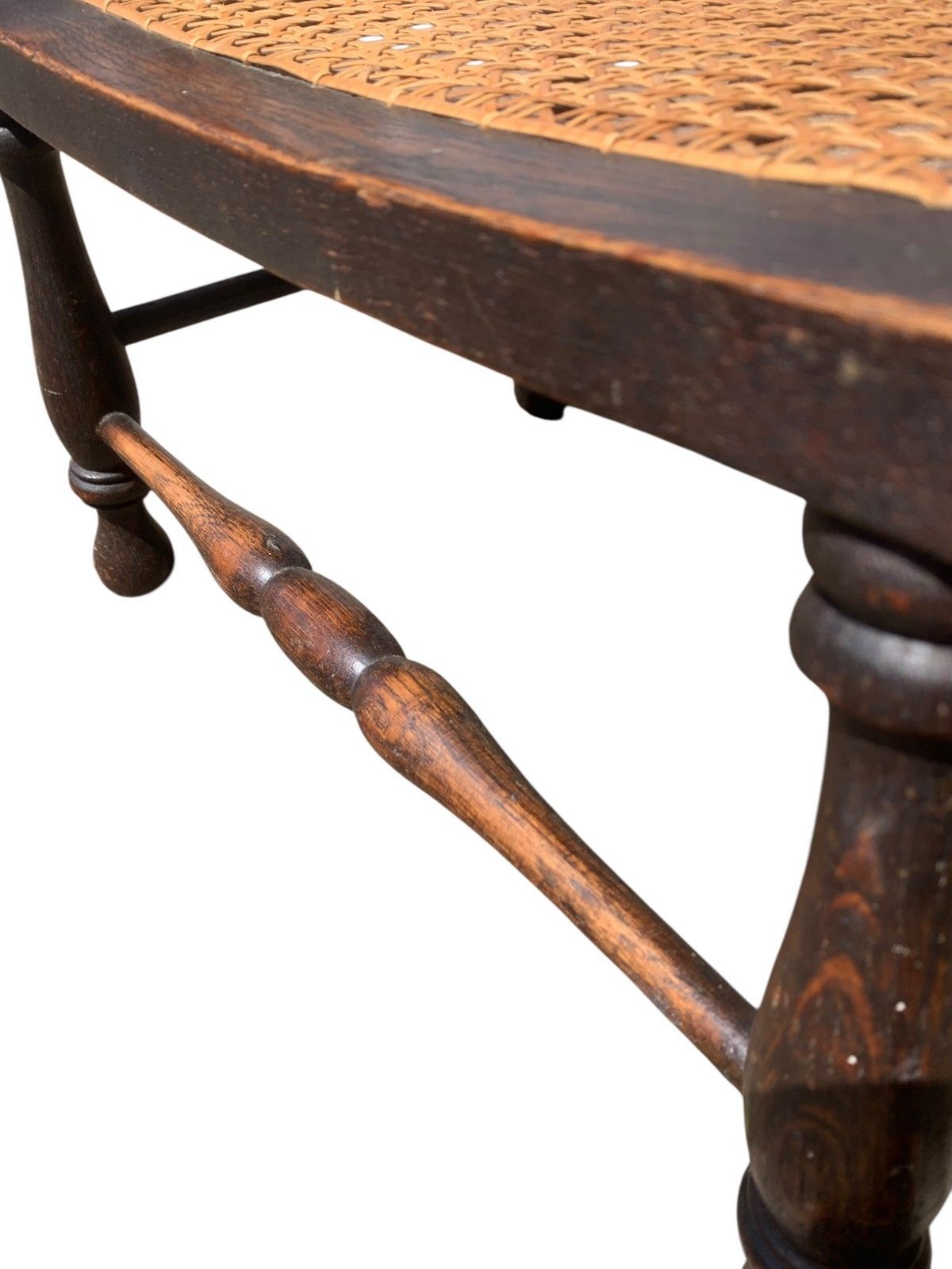 550.0 Antique Boston Rocker Chair & Matching Footstool C.1880 Victorian Windsor Cane photo