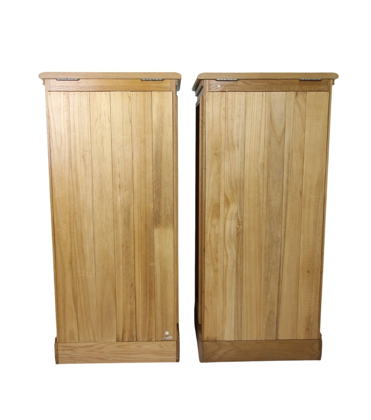 495.0 Pair Of Oak Tallboy / Chest Of Drawers photo