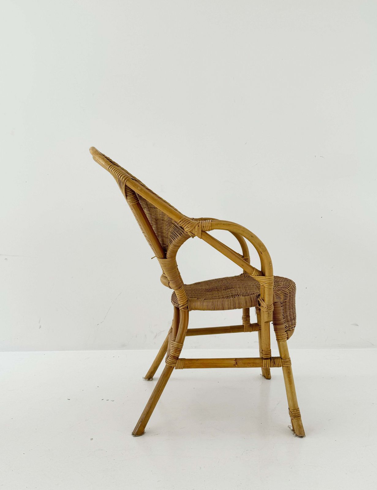 Woven Rattan Armchair, 1960s photo furniture