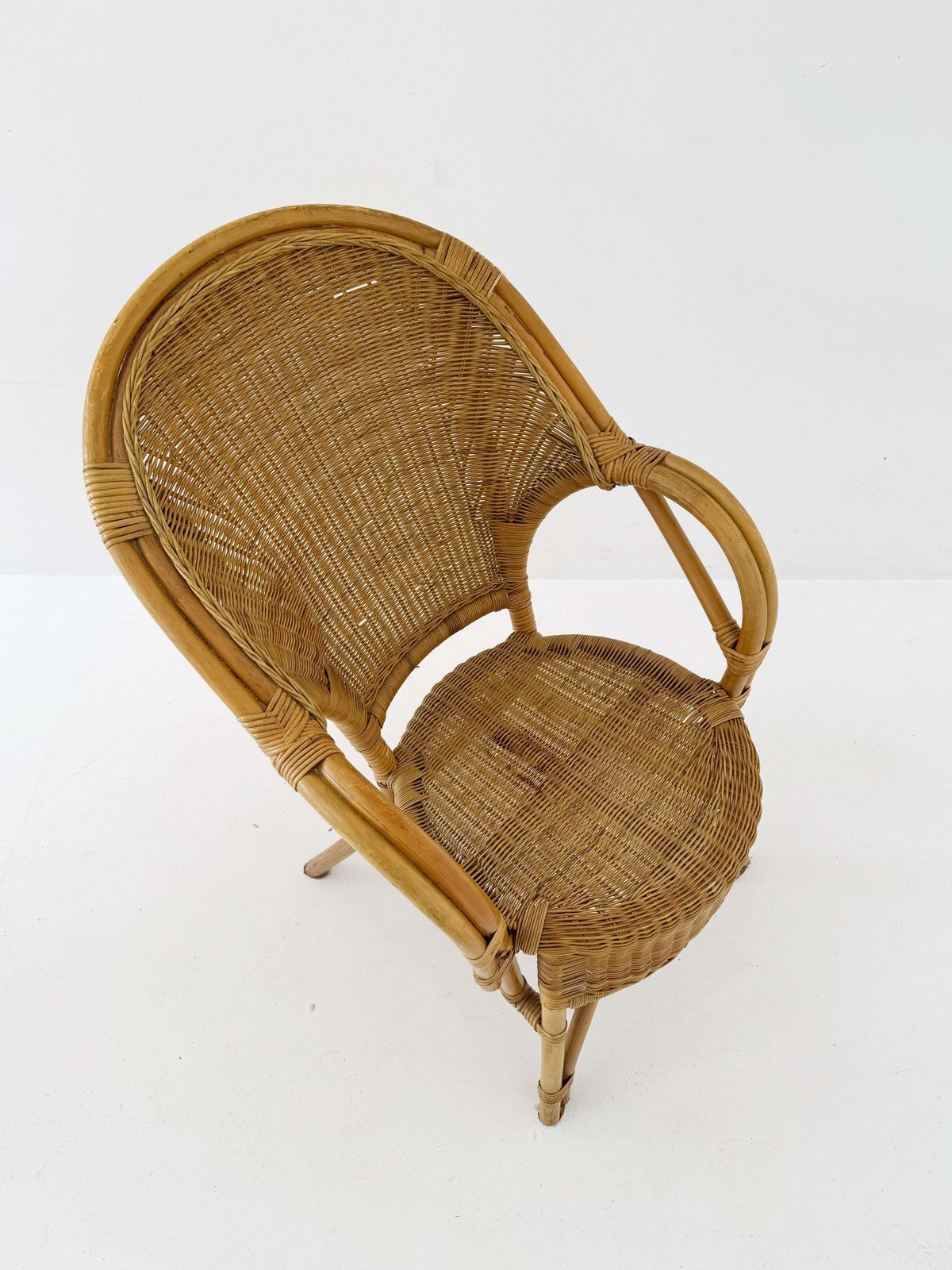 Woven Rattan Armchair, 1960s photo Furniture