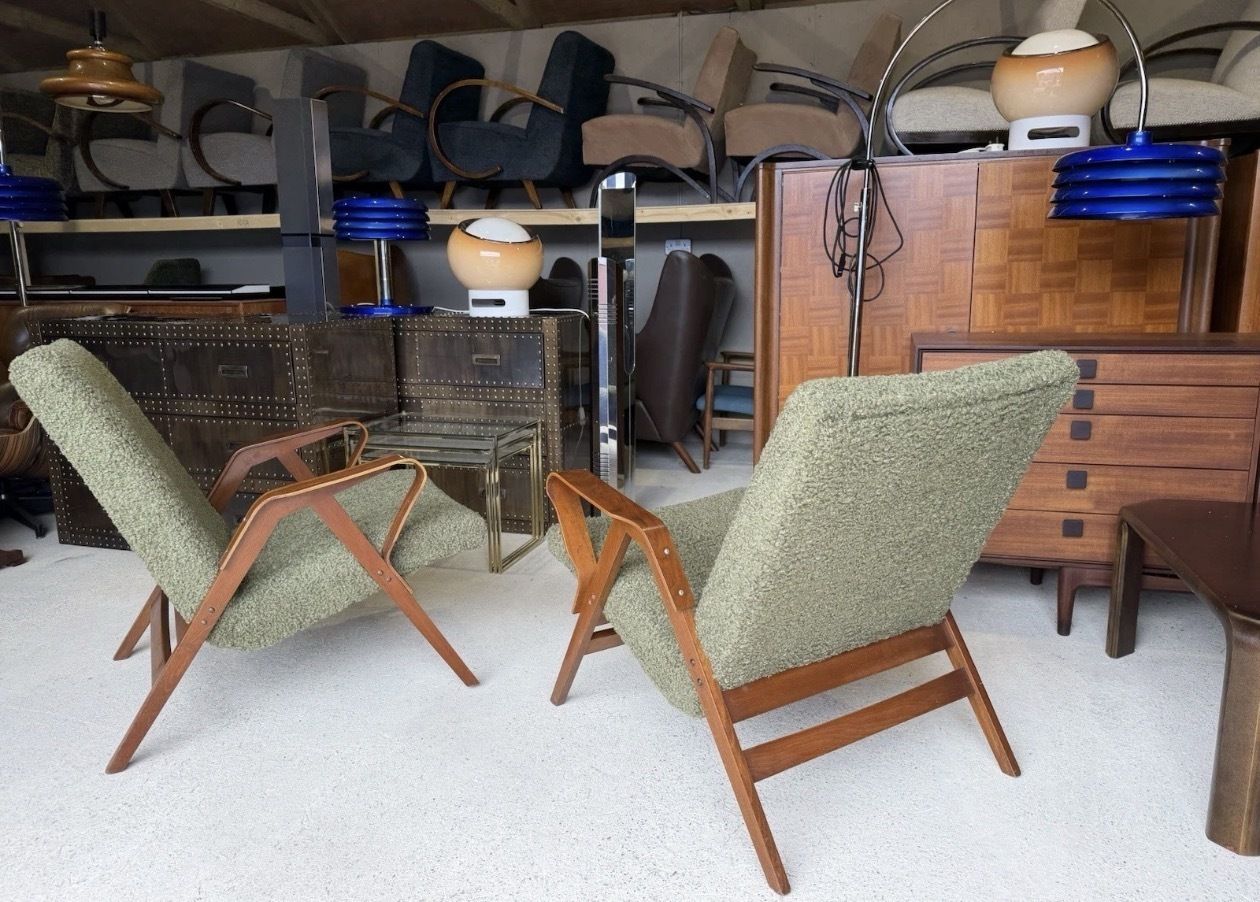 Mid Century Armchairs By František Jirák For Tatra, Vintage, Retro Style photo vinterior