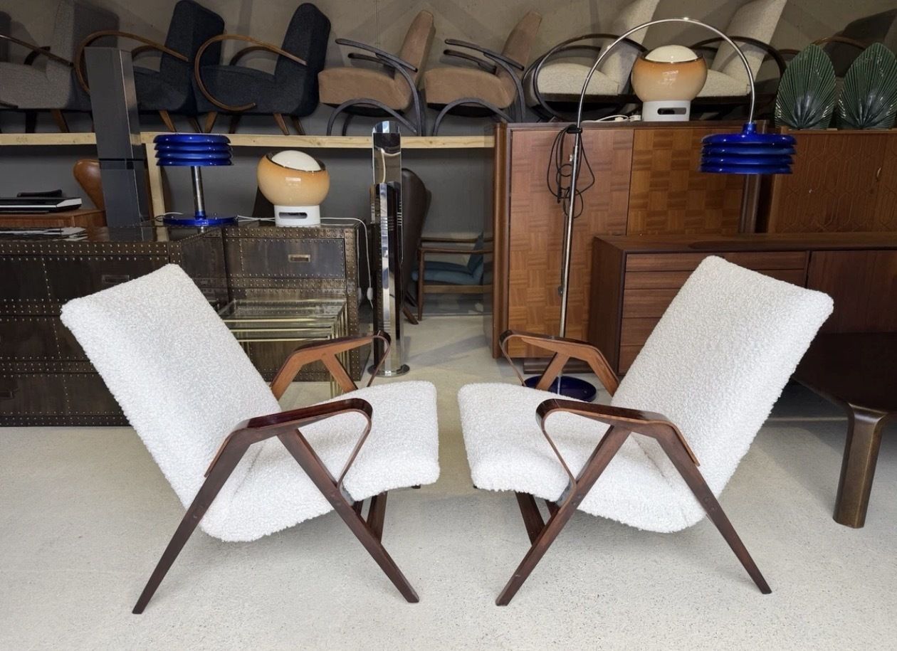 Mid Century Armchairs By František Jirák For Tatra, Vintage, Retro Style